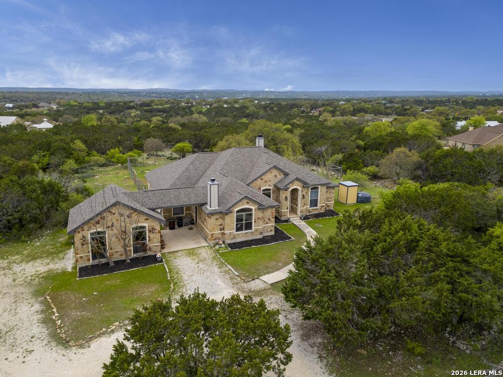 101 Shady Ridge Drive Boerne, TX 78006 - Photo 37 of 44 an aerial view of a house with a garden