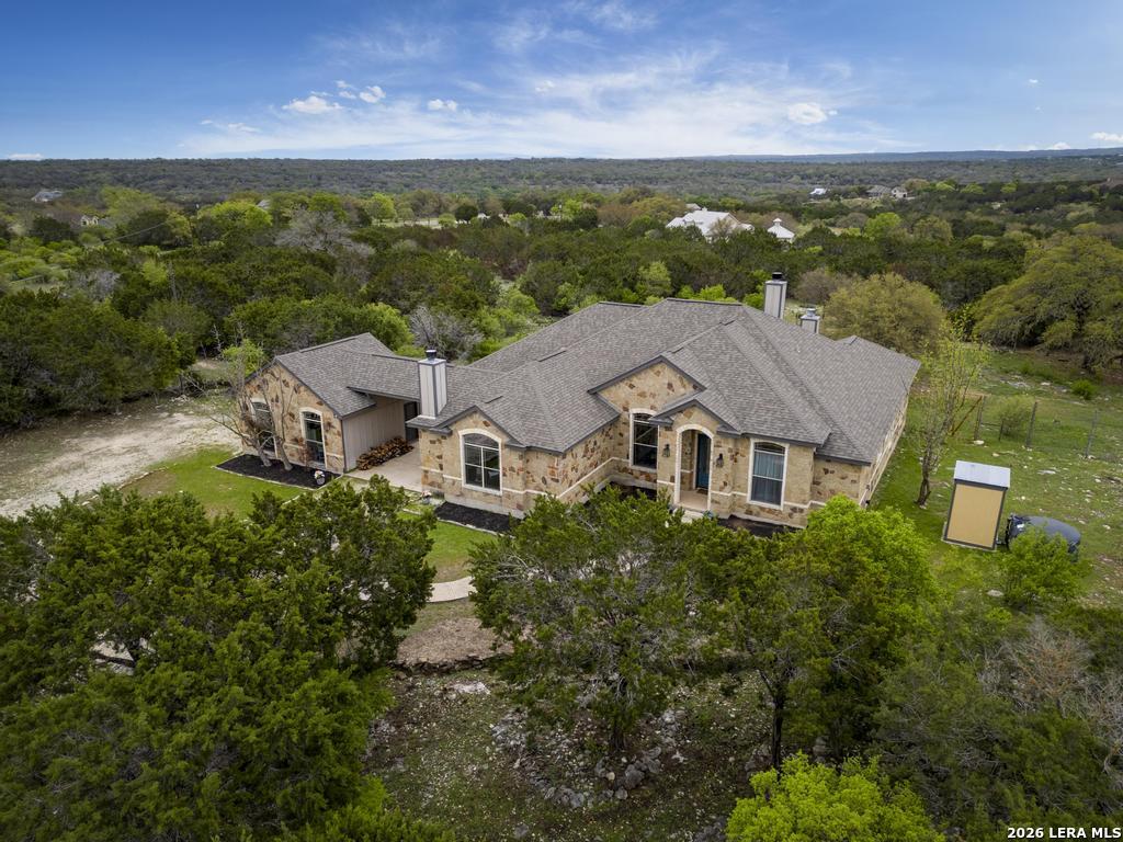 101 Shady Ridge Drive Boerne, TX 78006 - Photo 39 of 44 an aerial view of a house with a garden