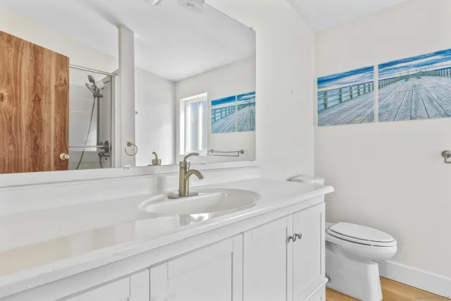 an aerial view of a building with outdoor space ocean view