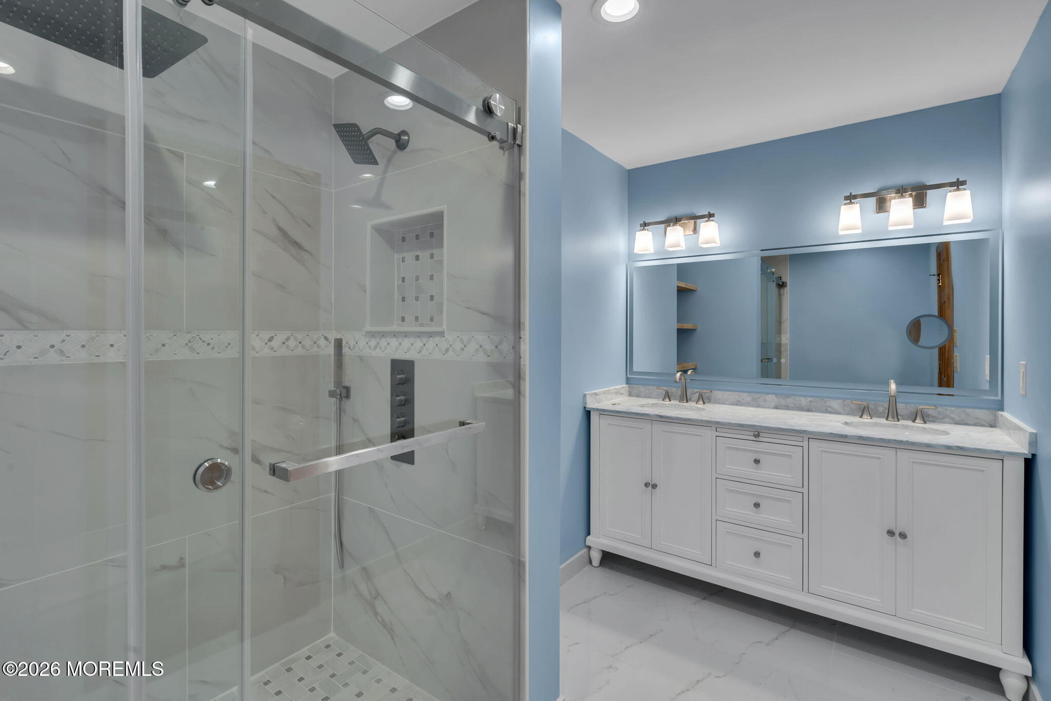 53 Montrose Road Colts Neck, NJ 07722 - Photo 20 of 43 a bathroom with a double vanity sink mirror and double