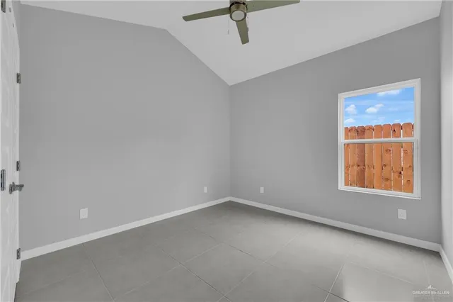 an empty room with a window