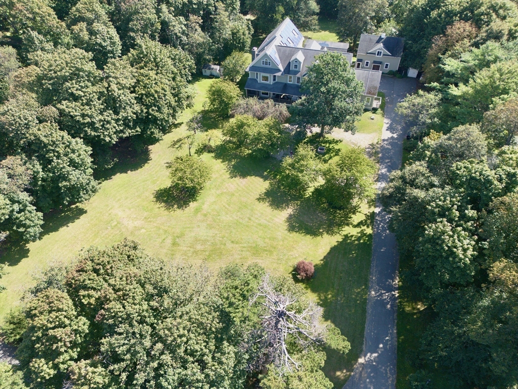 25 Pleasant Street Nahant, MA 01908 - Photo 3 of 39 an aerial view of residential house with yard and green space