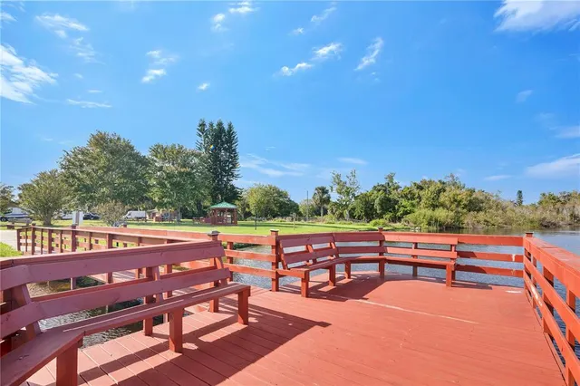 an aerial view of a yard with a lake view