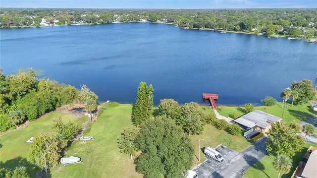 a view of a lake view with a large space