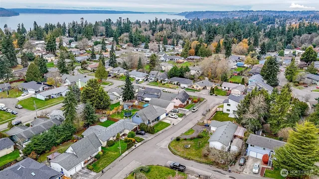 an aerial view of multiple house