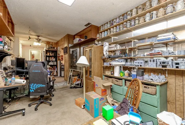 a view of a storage and utility room