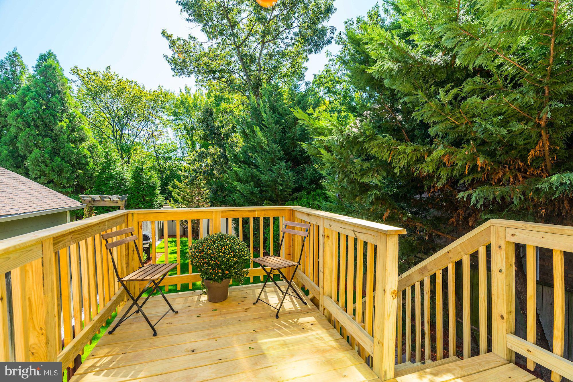 3 Sunset Drive Alexandria, VA 22301 - Photo 31 of 47 a view of balcony with wooden floor and outdoor seating