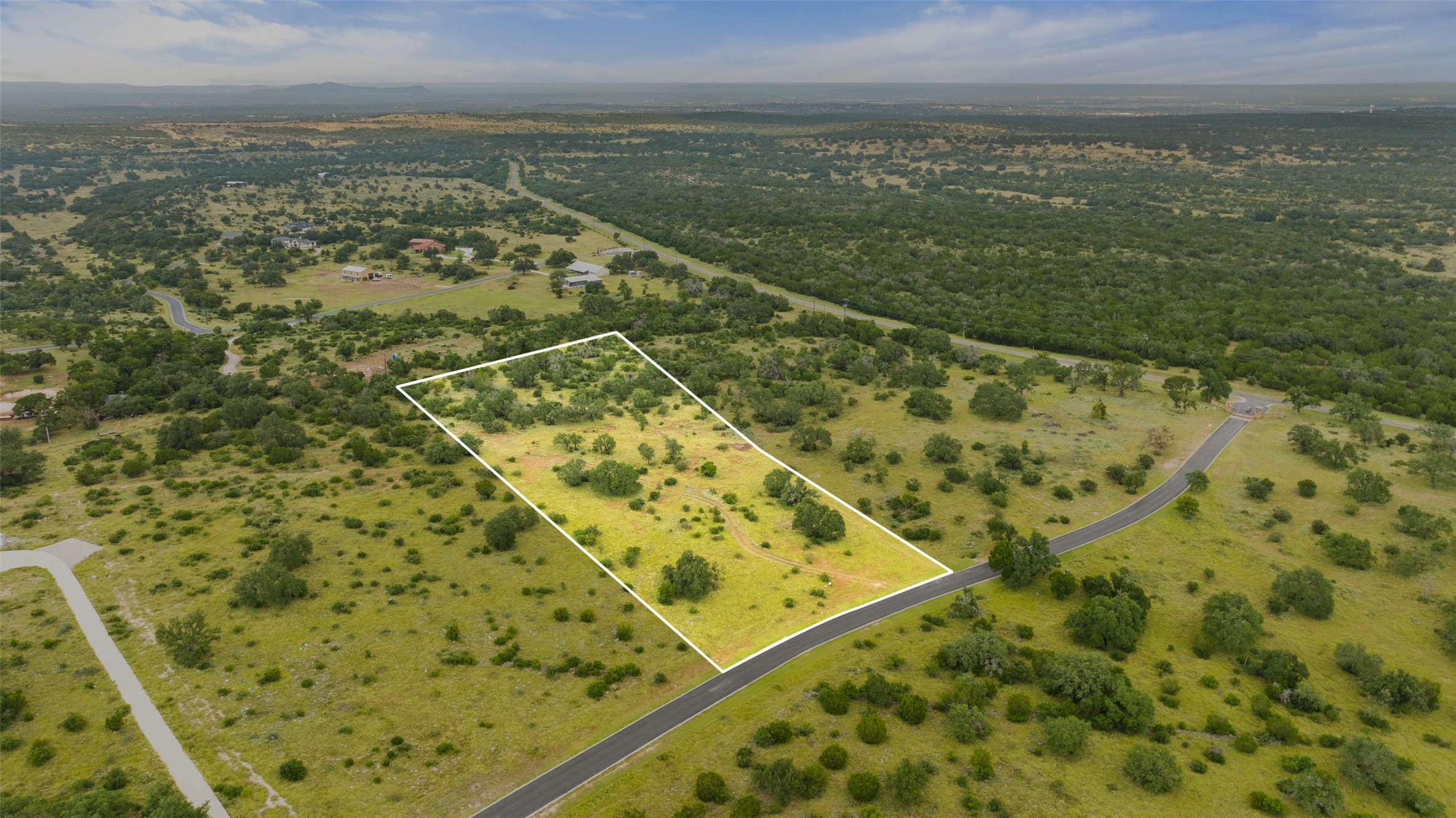Lot 37 Vista Rdg Drive Round Mountain, TX 78663 - Photo 2 of 30 View of rural area with property boundaries highlighted