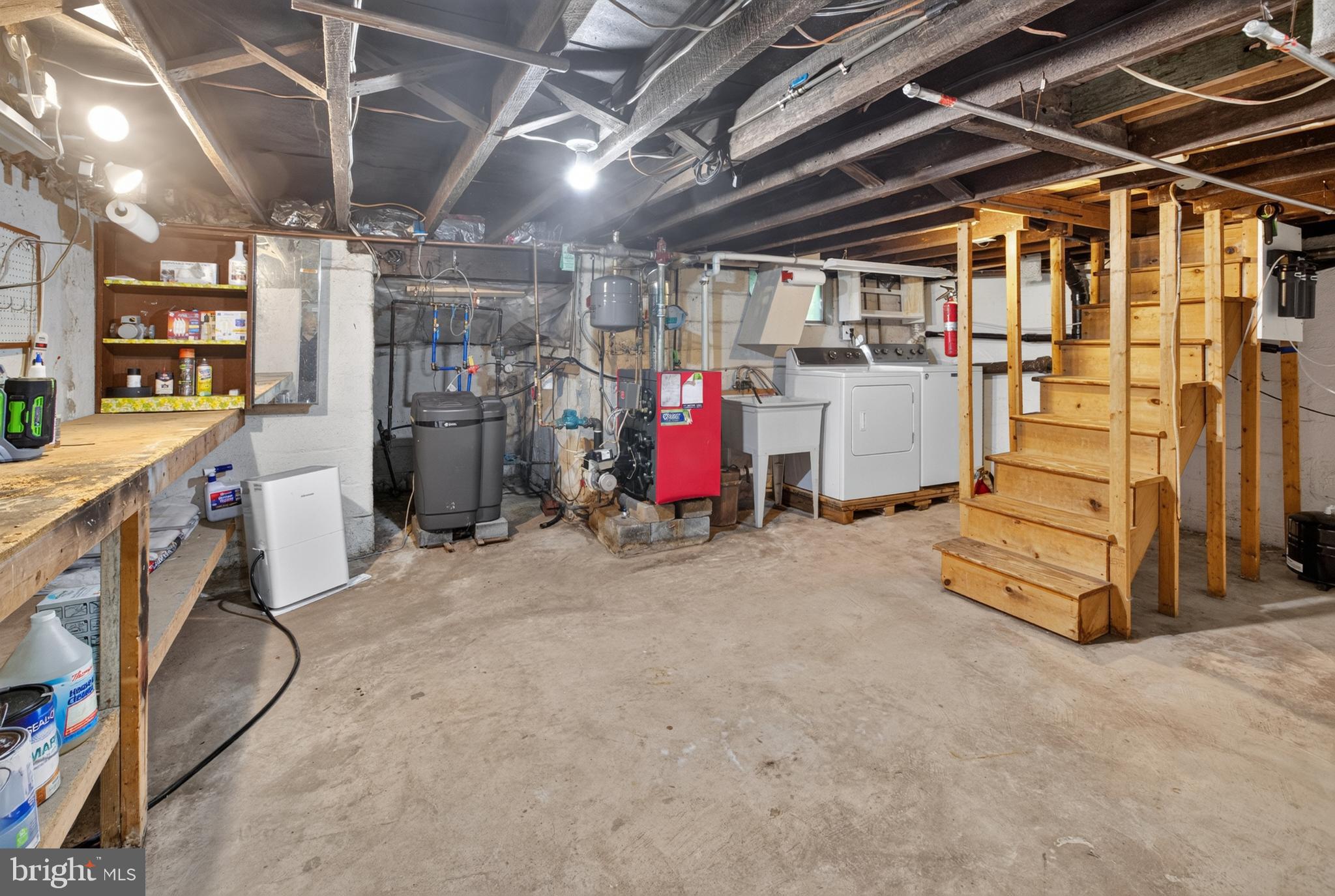 247 Pinetown Road Norristown, PA 19403 - Photo 22 of 26 Unfinished Basement with Laundry room