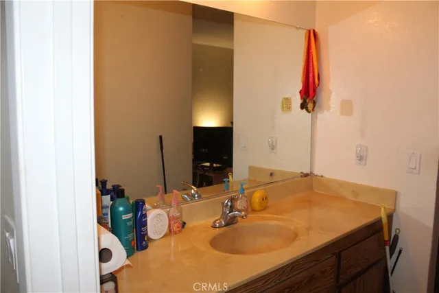 a view of a balcony from an empty room