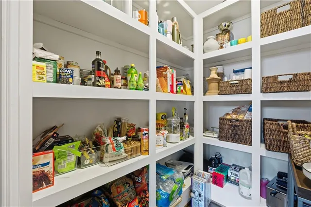 a bed room with a bed and a walk in closet