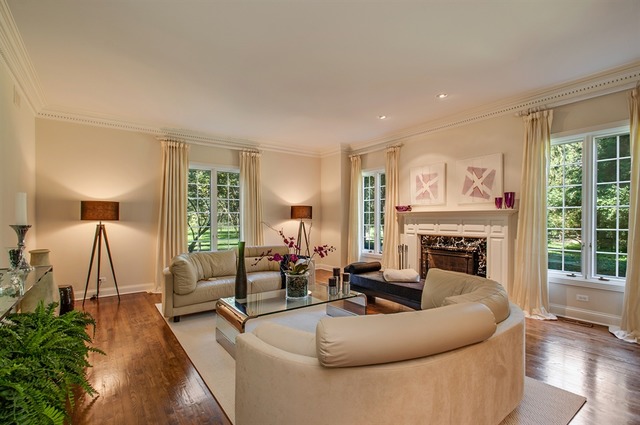 610 South Ridge Road Lake Forest, IL 60045 - Photo 4 of 24 a living room with furniture and a fireplace