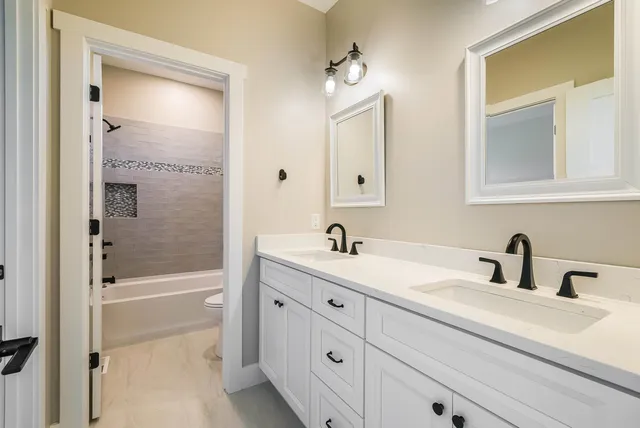 a view of swimming pool with lake view and mountain view
