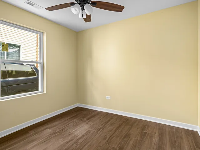 an empty room with a window