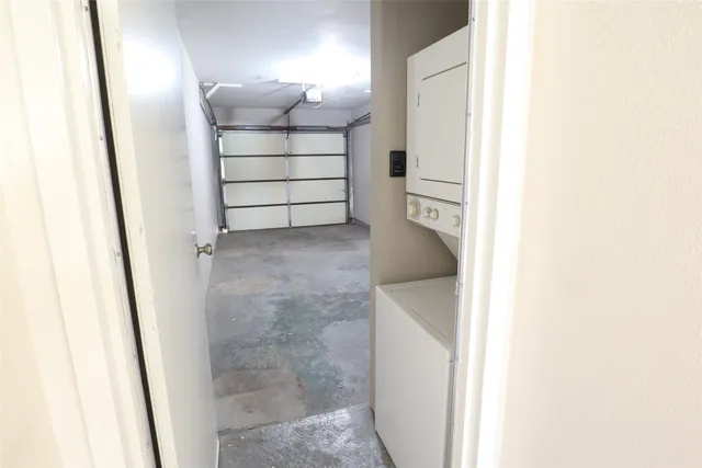 a view of a room with shelves