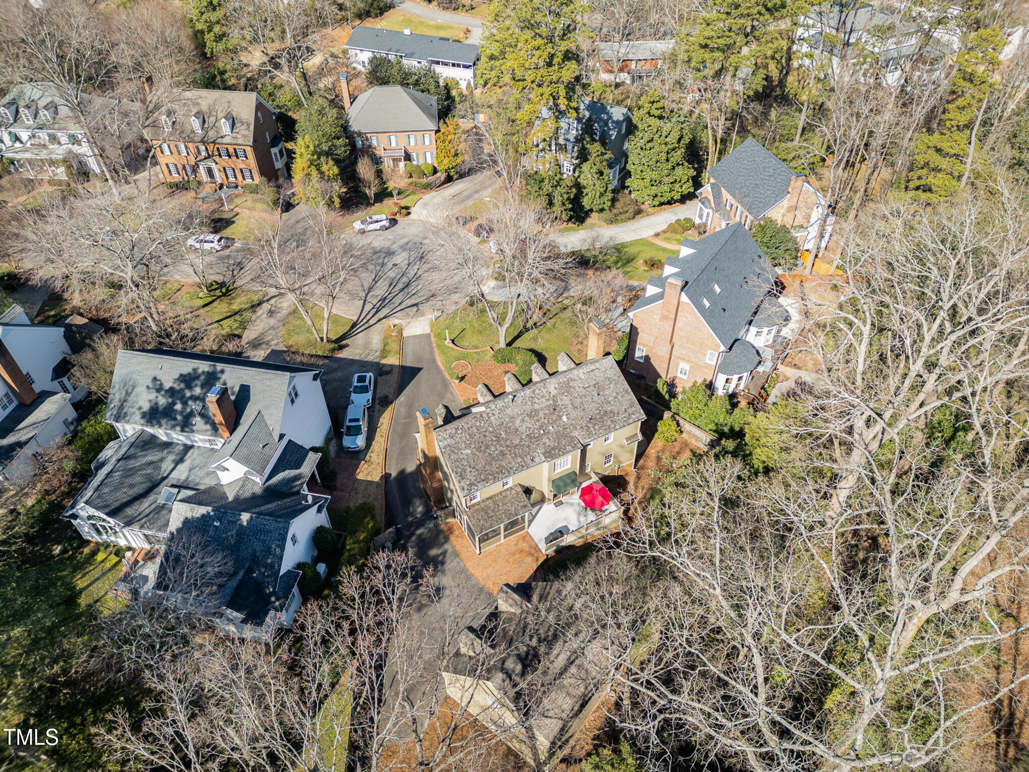 1420 Dogwood Lane Raleigh, NC 27607 - Photo 32 of 37 an aerial view of residential house with outdoor space