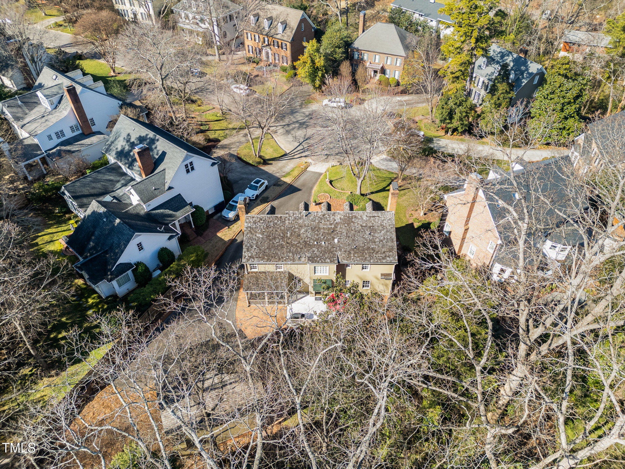 1420 Dogwood Lane Raleigh, NC 27607 - Photo 33 of 37 an aerial view of residential house with outdoor space