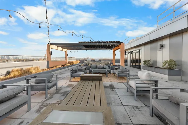 an aerial view of a balcony