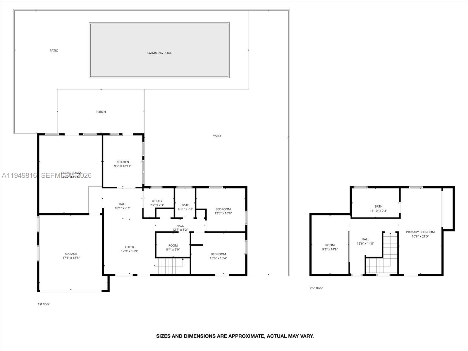 6735 Southwest 51st Street Miami, FL 33155 - Photo 32 of 34 a picture of floor plan