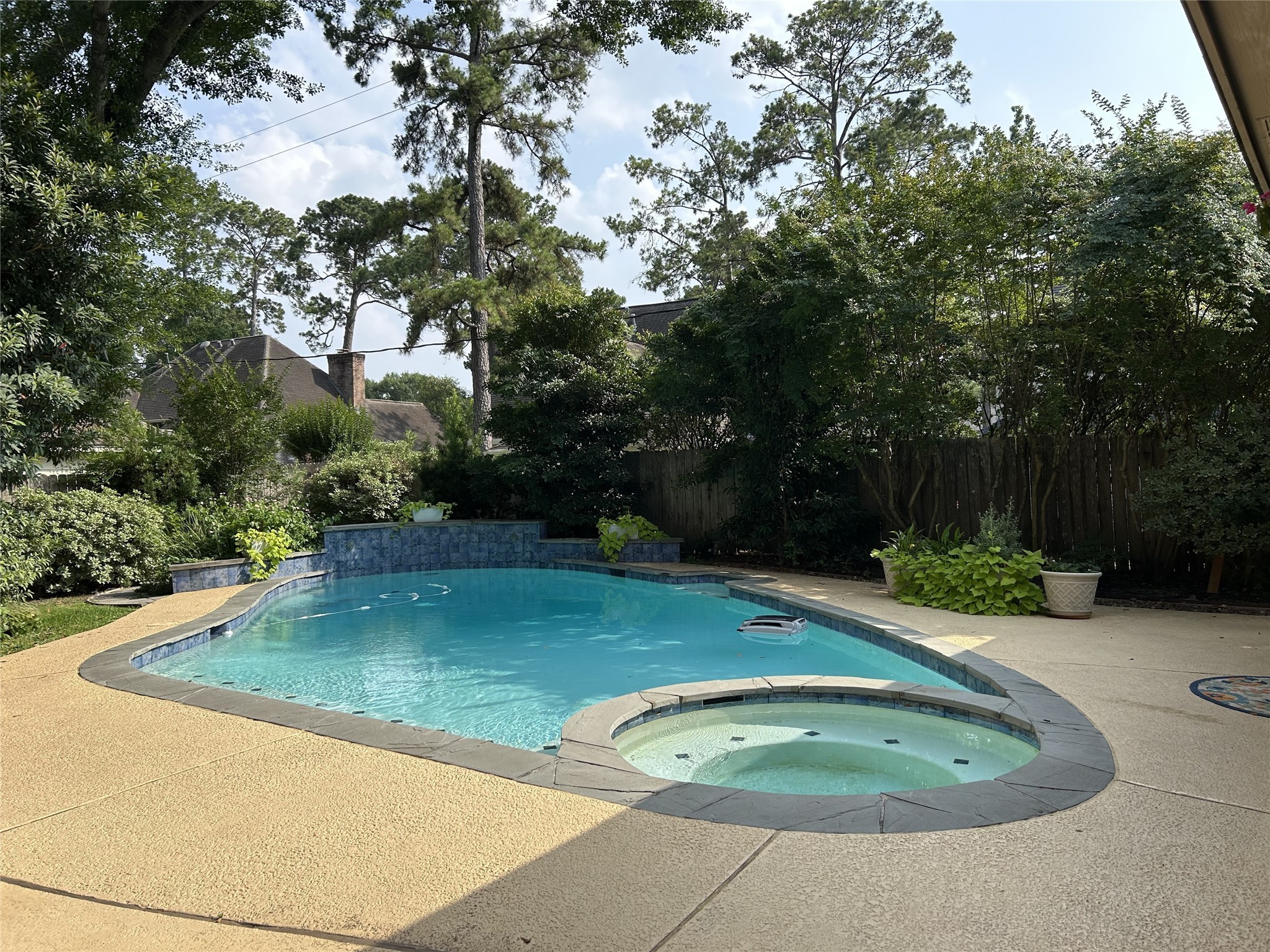9547 Enstone Circle Spring, TX 77379 - Photo 43 of 45 a view of a backyard with swimming pool
