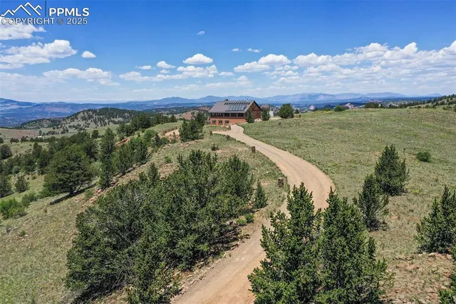 a view of a lake with a mountain in the background