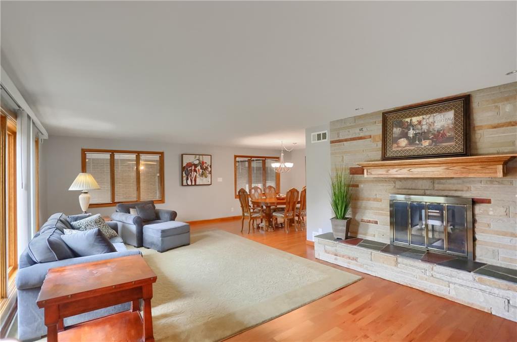 436 Blackhawk Road Beaver Falls, PA 15010 - Photo 6 of 48 Living room with Fireplace and hardwood flooring