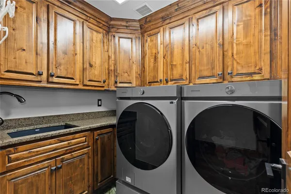 a view of balcony with furniture