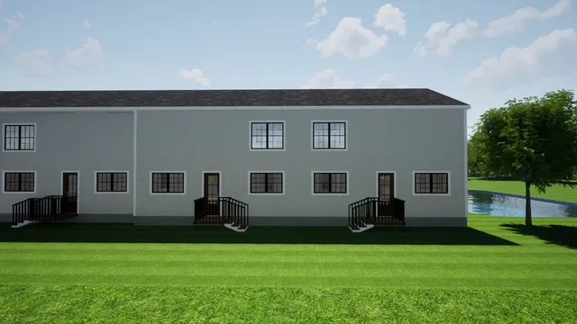 a house view with a garden space