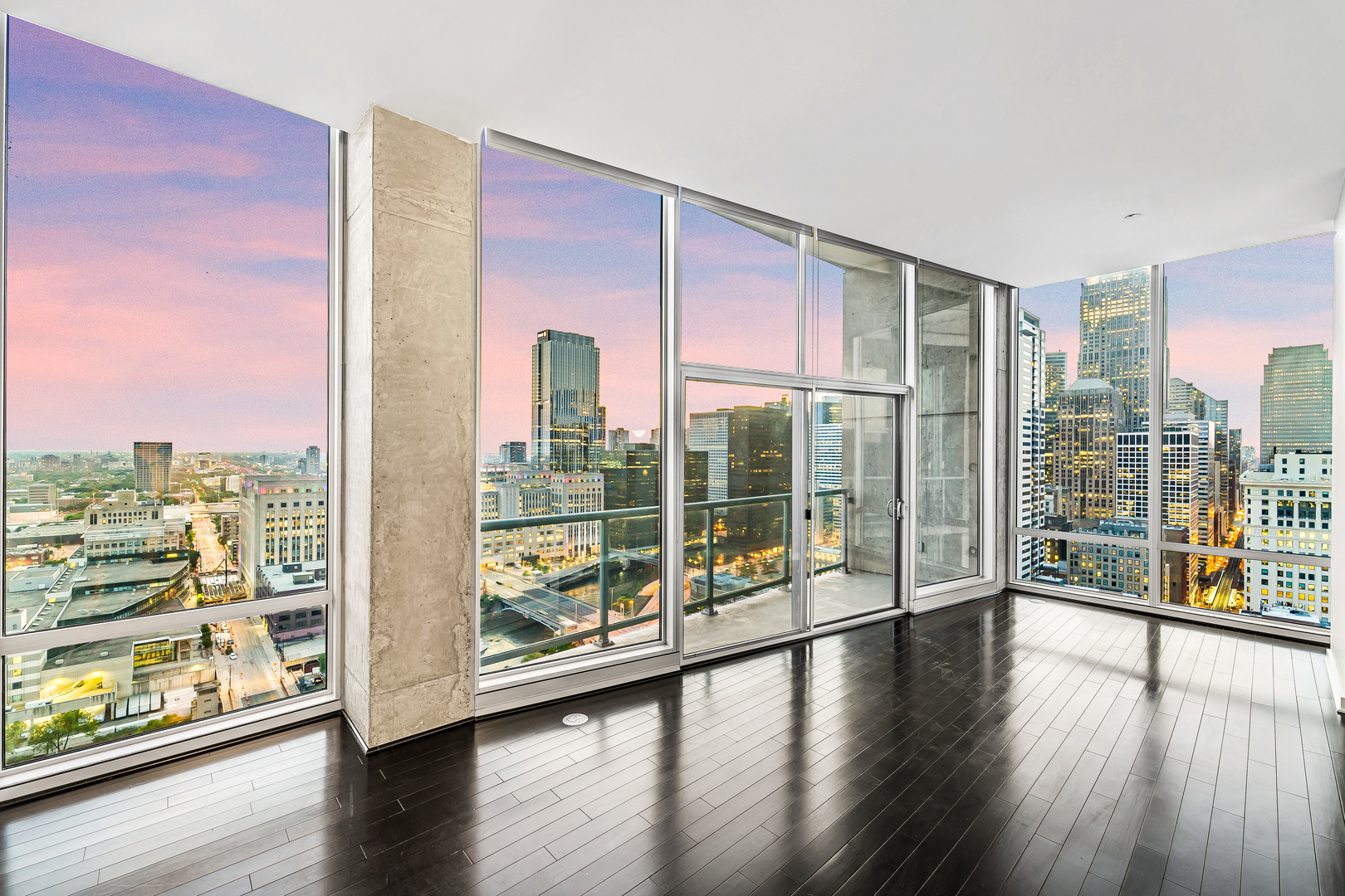 611 South Wells Street, Unit 3102 Chicago, IL 60607 - Photo 10 of 33 a view of workspace with wooden floor and windows