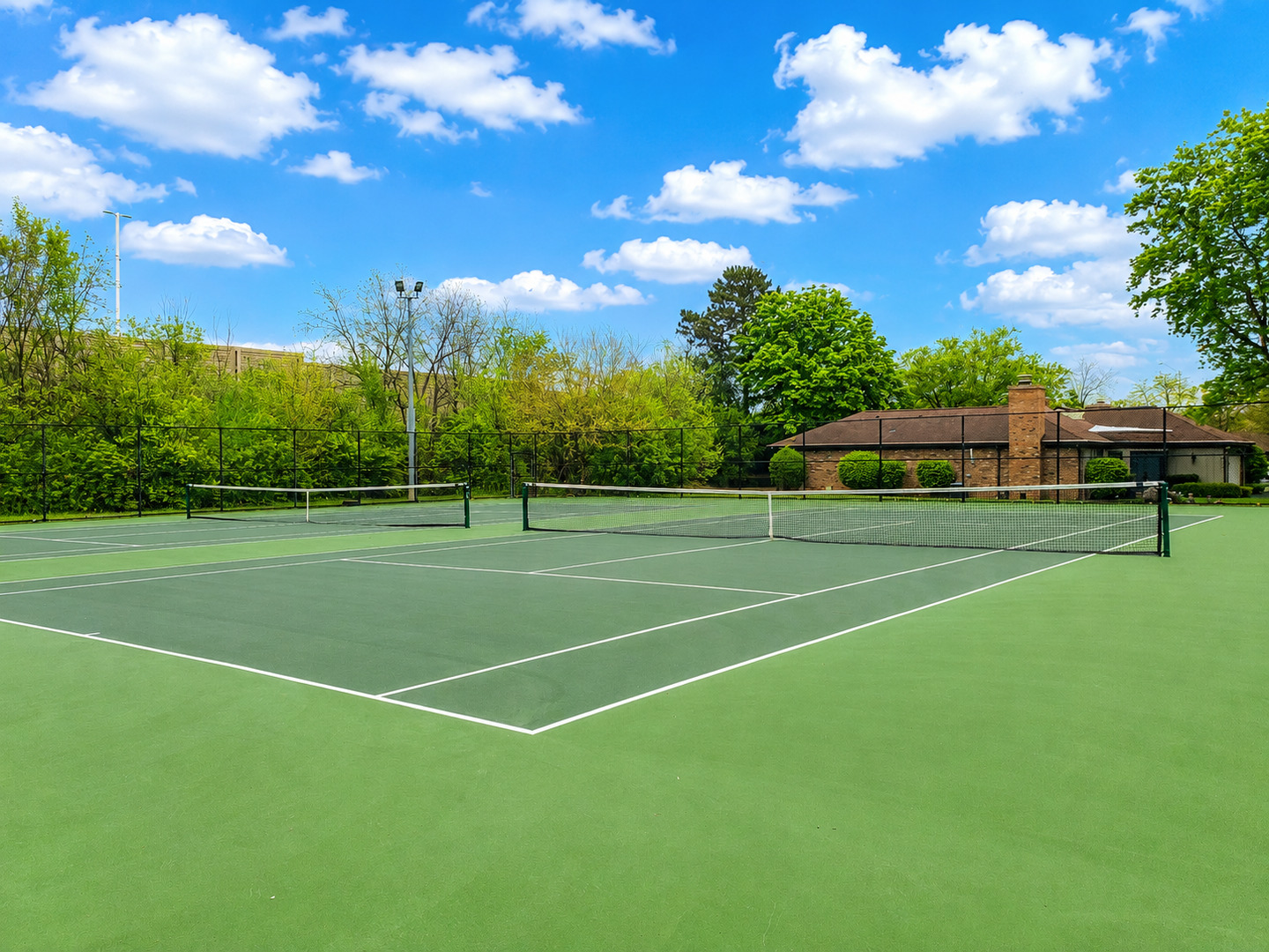 715 Tomlin Drive, Unit A1 Burr Ridge, IL 60527 - Photo 23 of 24 a view of a tennis ground with lots of trees