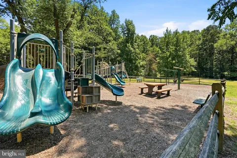 a view of a park with slide