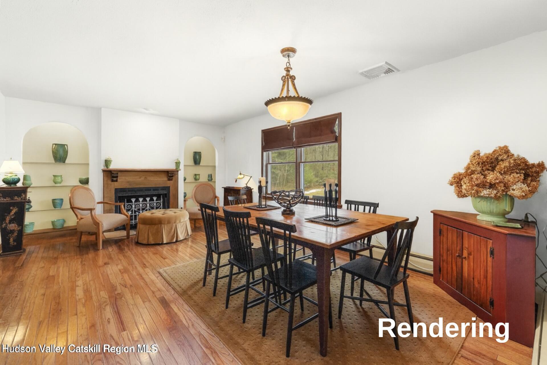 4 Mountain View Drive Kerhonkson, NY 12446 - Photo 18 of 37 a view of a dining room with furniture window and wooden floor