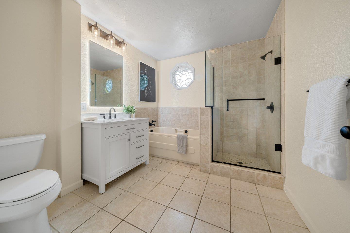 680 Cambrian Drive Campbell, CA 95008 - Photo 27 of 62 a bathroom with a sink a toilet and shower