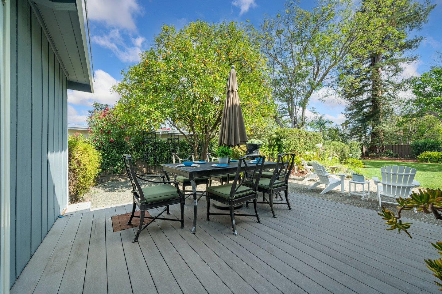 680 Cambrian Drive Campbell, CA 95008 - Photo 50 of 62 a view of a table and chairs in patio of the house