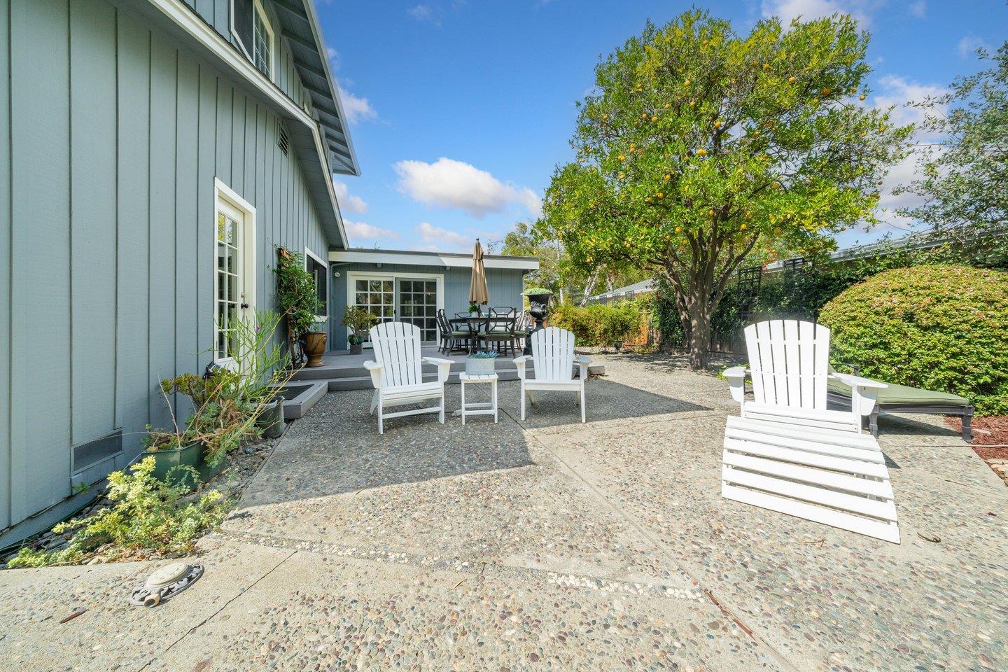 680 Cambrian Drive Campbell, CA 95008 - Photo 53 of 62 a view of a patio with table and chairs and potted plants