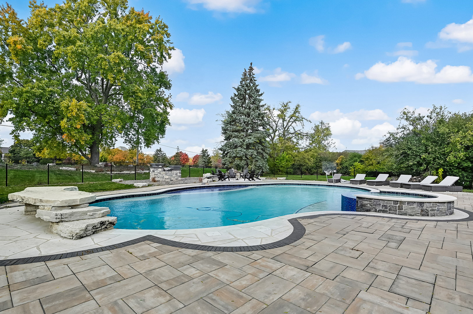 6750 County Line Lane Burr Ridge, IL 60527 - Photo 25 of 35 a view of a swimming pool and lounge chair