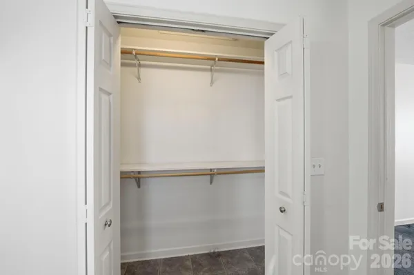 a close view of closet