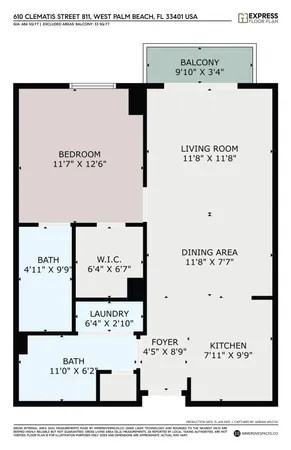 $2,600 | 610 Clematis Street, Unit 811, West Palm Beach, FL 33401