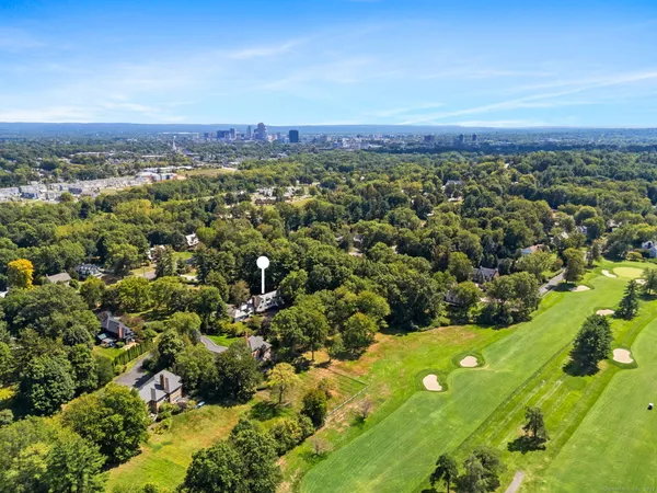 an aerial view of a city