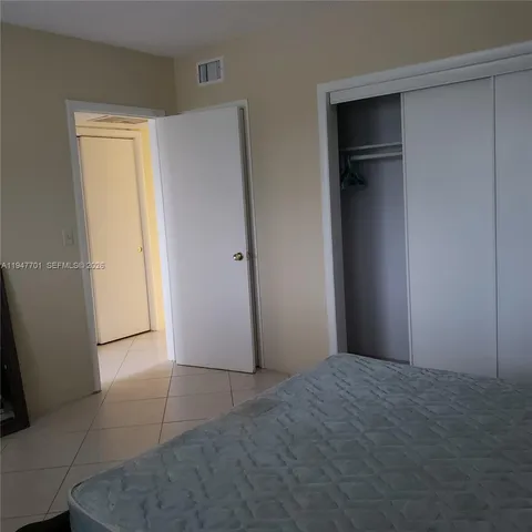 an empty room with closet