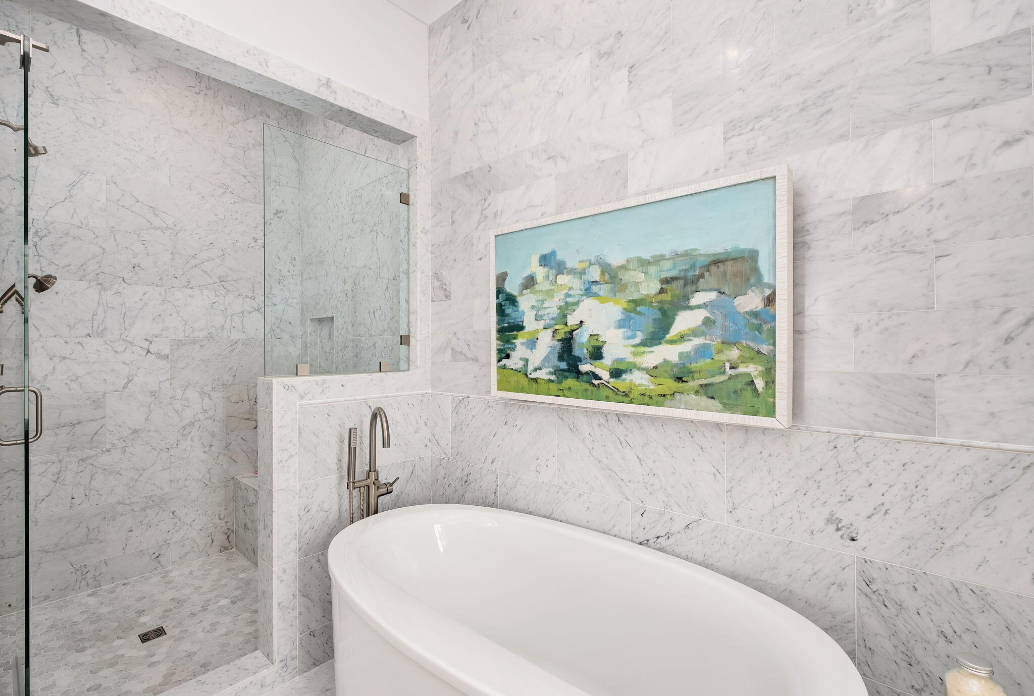 91 Whalebone Alley Inlet Beach, FL 32461 - Photo 14 of 17 a white bath tub sitting next to a white sink and a shower