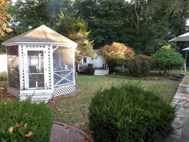 a table and chairs in the patio
