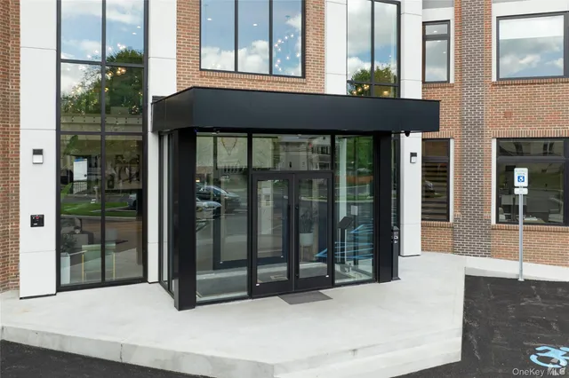 a view of entrance door of the building