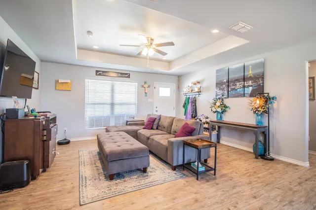 a bedroom with furniture and window