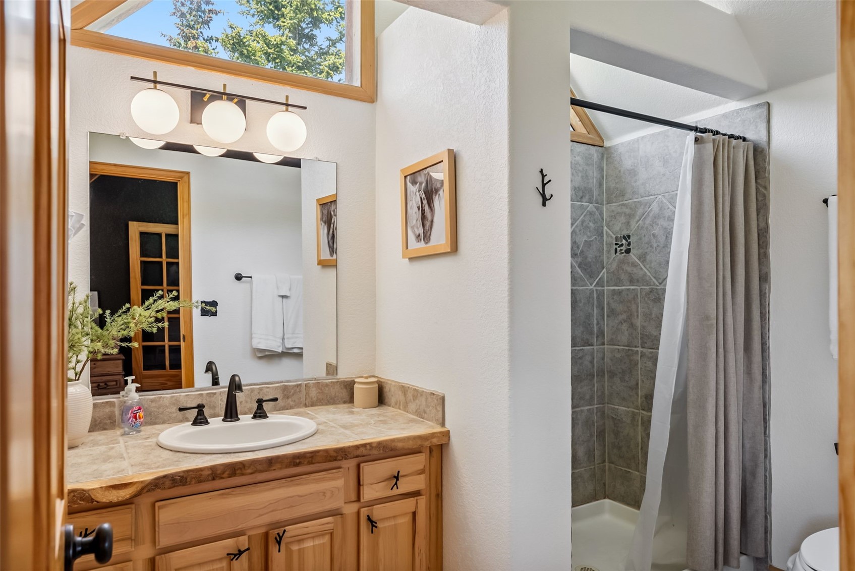 1375 Roberts Road Alma, CO 80420 - Photo 20 of 50 Primary bathroom featuring vanity and a stall shower