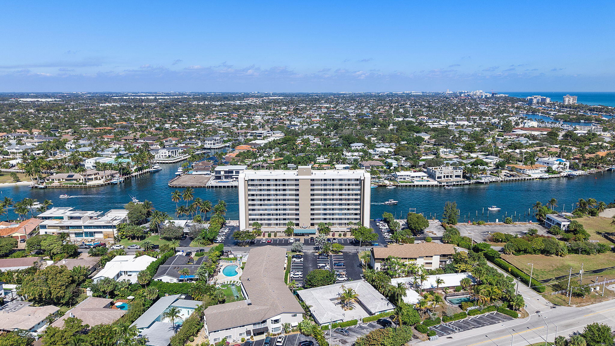 2611 North Riverside Drive, Unit 1002 Pompano Beach, FL 33062 - Photo 37 of 40 Aerial Front
