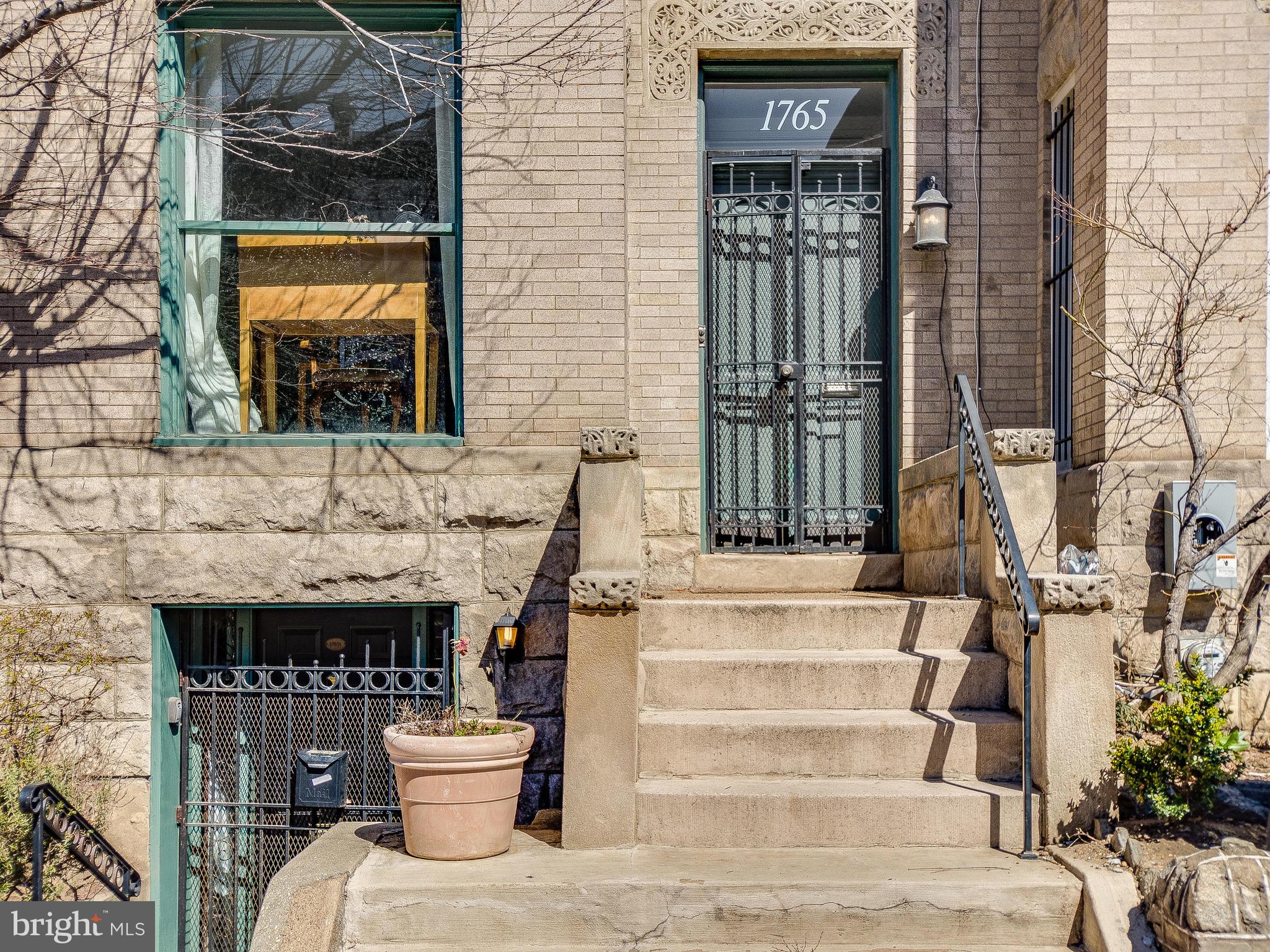 a front view of a house with a window