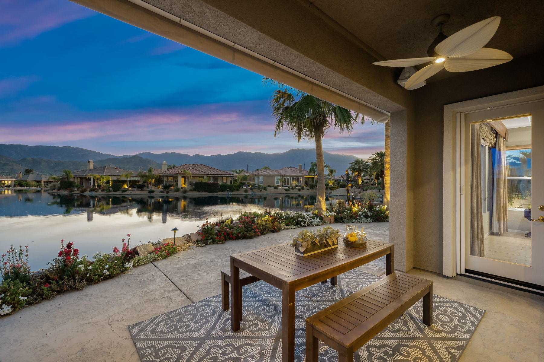3 Pyramid Lake Court Rancho Mirage, CA 92270 - Photo 33 of 40 a view of a lake from a balcony