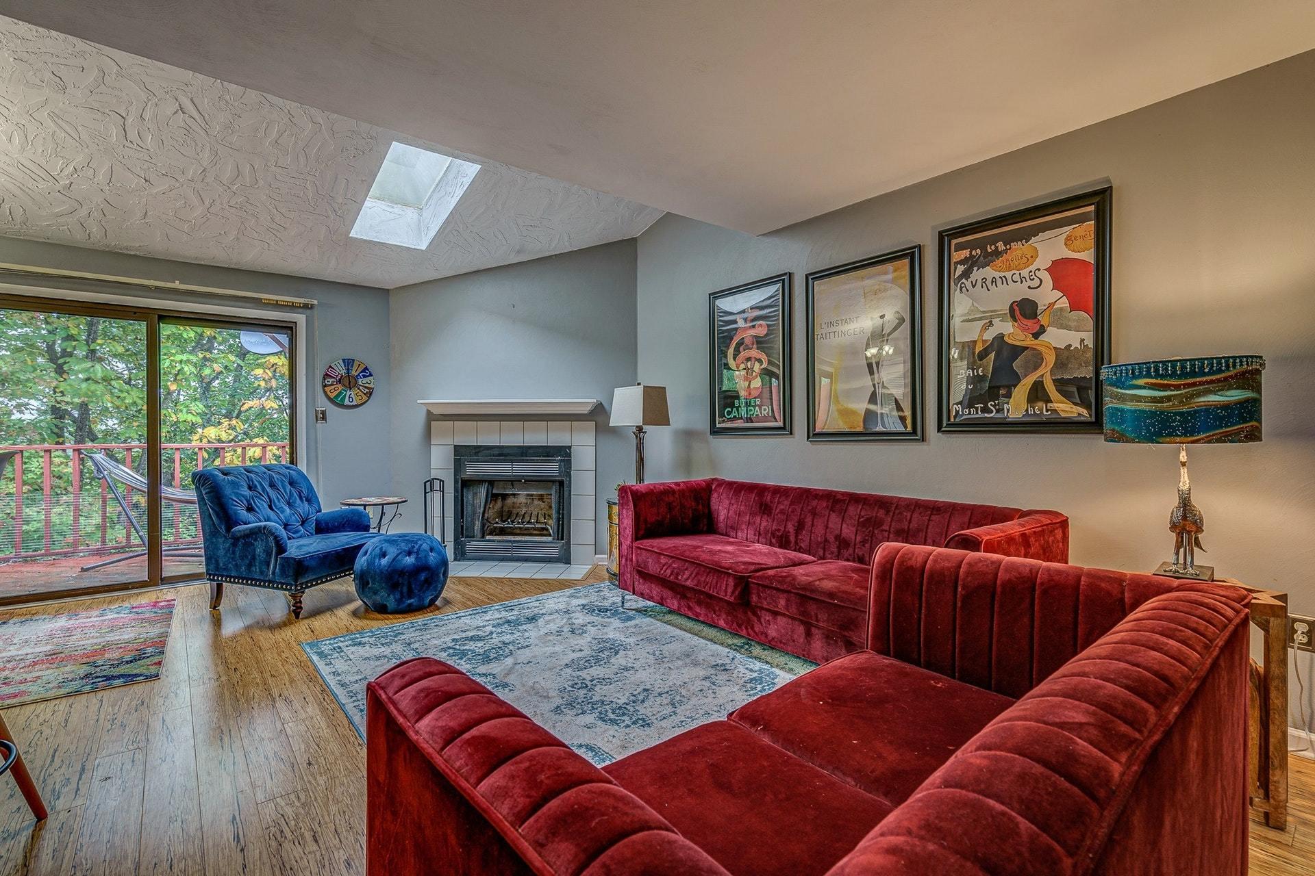 3269 Forest Ridge Road Roanoke, VA 24018 - Photo 2 of 14 a living room with furniture fireplace and flat screen tv