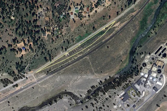 a view of a field with trees